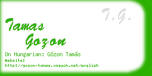 tamas gozon business card