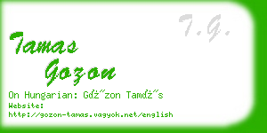 tamas gozon business card